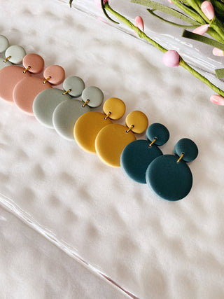 Shelby - Spring Fling Collection - Polymer Clay Earrings: Dried Sage
