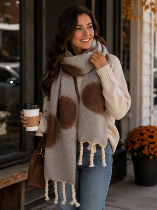 Cocoa Dot Cozy Scarf