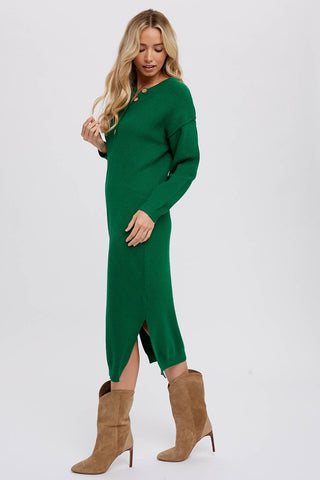 Easy Days Waffle Knit Midi Dress