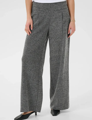 KAalba Wide Pants - Black Melange I Kaffe