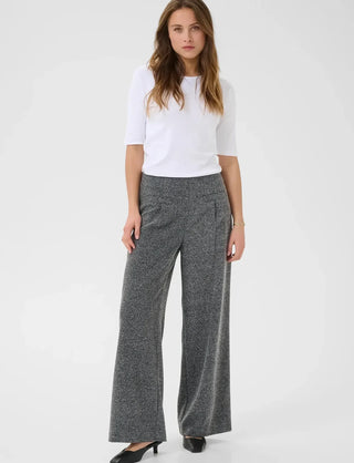 KAalba Wide Pants - Black Melange I Kaffe