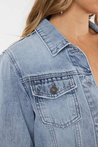 Kancan Marilou Peplum Denim Jacket