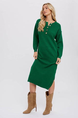 Easy Days Waffle Knit Midi Dress