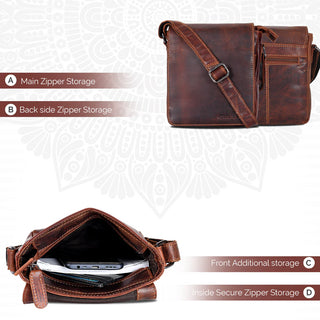 Leather Shoulder Bag Luna I Greenwood Leather