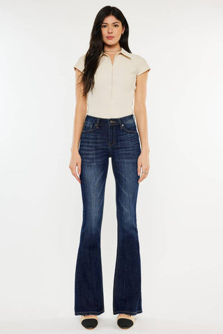 MID RISE FLARE JEANS-KC6102LOH