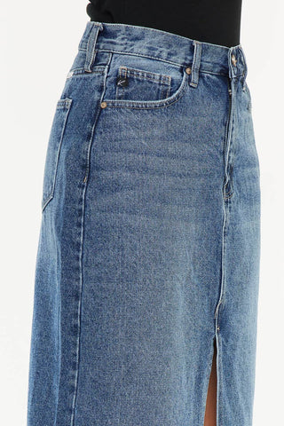 Vintage Inspired 90's Denim Maxi Skirt I Kancan