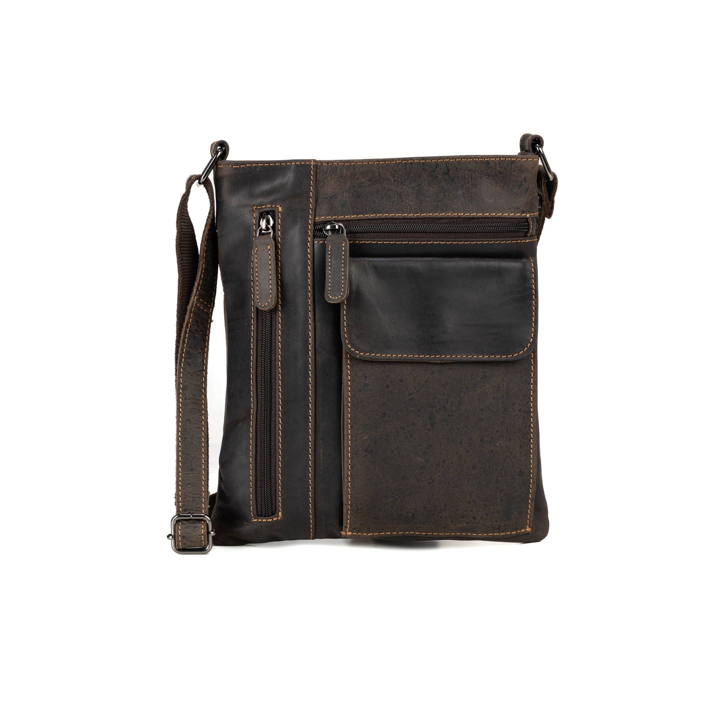 Greenwood Leather Crossbody Bag - Brown