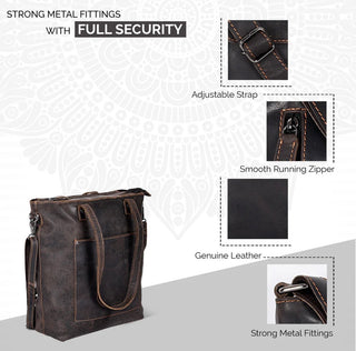 Classic Leather Tote Bag Colorado - Brown
