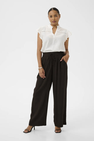 Kamilia Wide Leg Pants - Deep Black