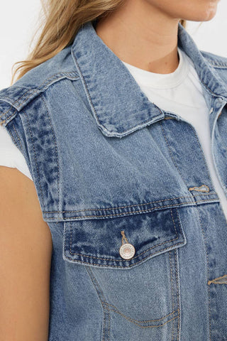 Oversized 80’s Denim Vest I Kancan