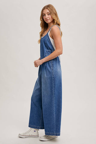 Denim Overall Jumpsuit | Medium Wash