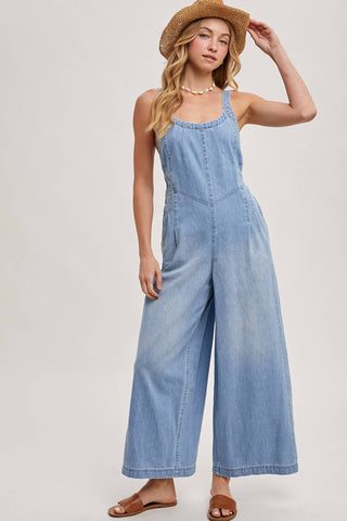 The Downtown Denim Wide-Leg Jumpsuit