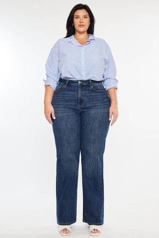Stellar Essentials High Rise Wide Leg Jeans (Plus Size)