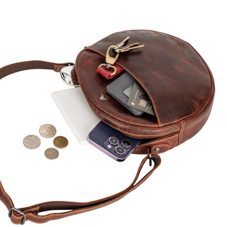 Leather Shoulder Bag - Sandy I Greenwood Leather