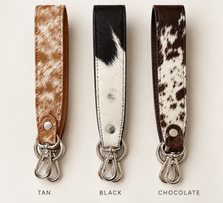 The Cowhide Leather Lanyard Keychain