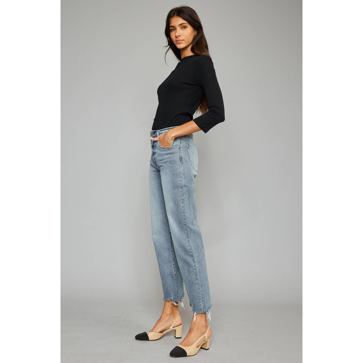 Kancan Jeans |Violet High Rise Slim Wide Leg