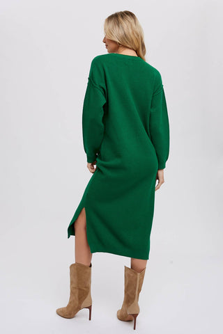 Easy Days Waffle Knit Midi Dress