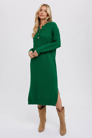 Easy Days Waffle Knit Midi Dress