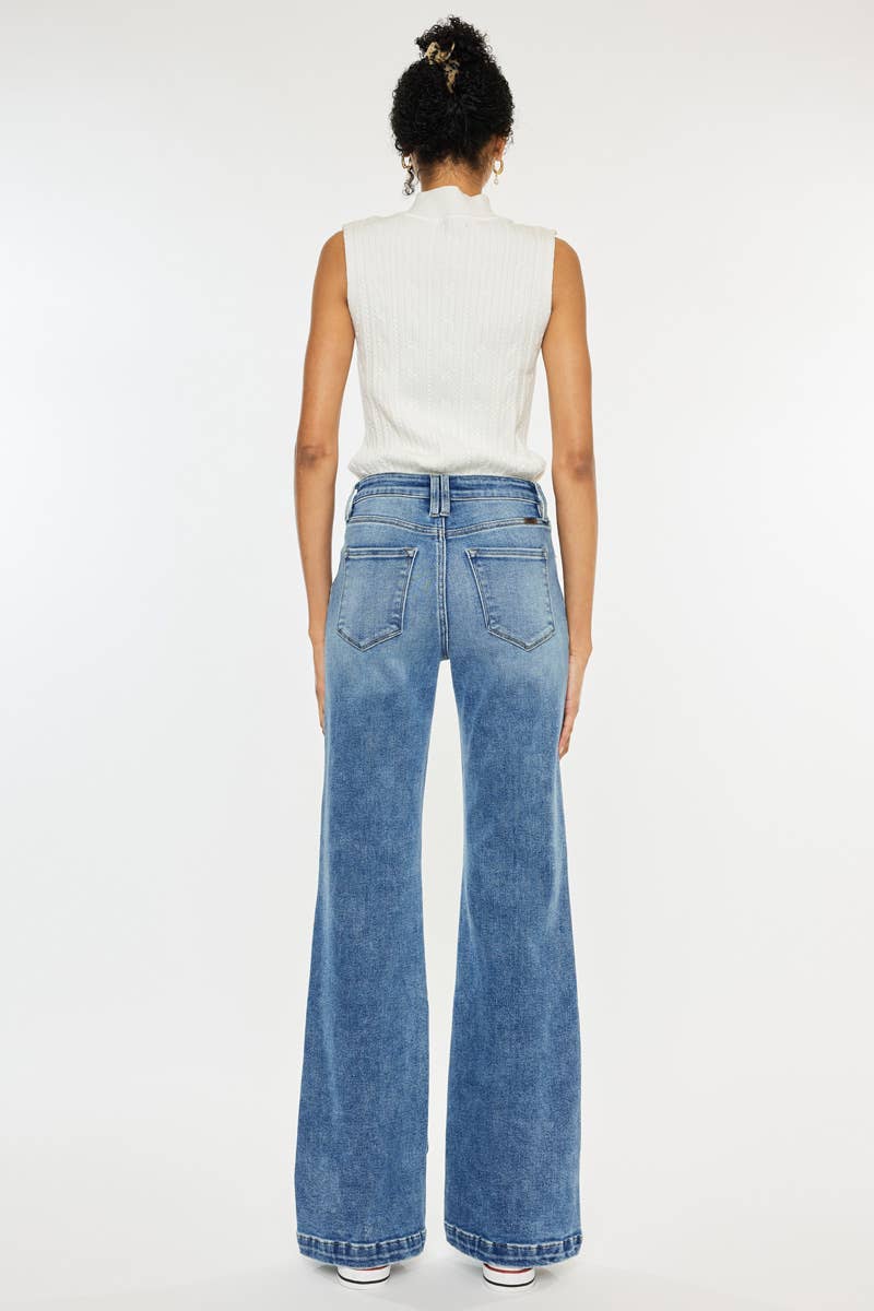 Kancan Avonlea High Rise Wide Leg Flare Jean