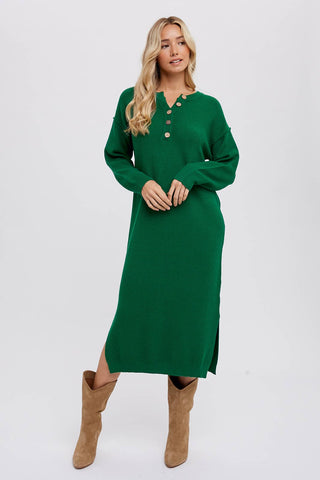 Easy Days Waffle Knit Midi Dress