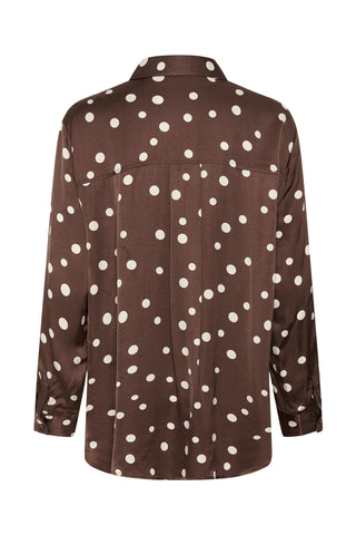 CUdotty Berna Blouse | Brown & Whitecap Dot