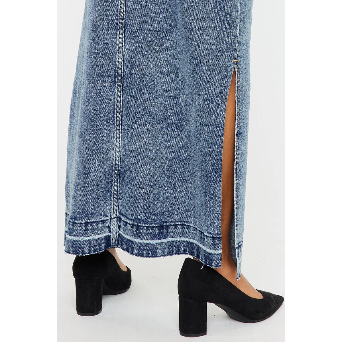 Kancan Tracy Maxi Denim Skirt