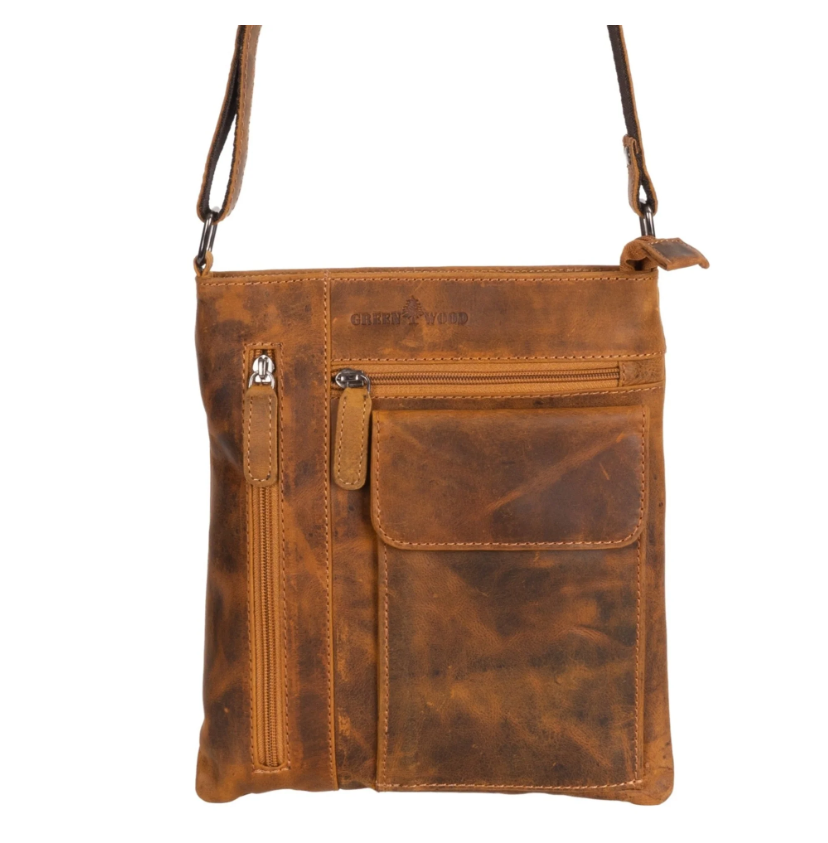 Greenwood Leather Crossbody Bag - Brown