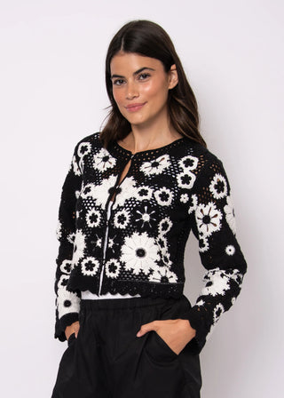 Yuko Crew Neck Knit Cardigan