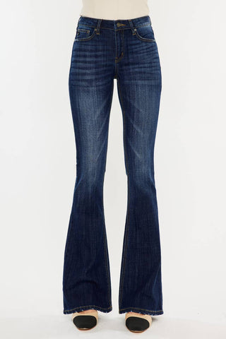 MID RISE FLARE JEANS-KC6102LOH
