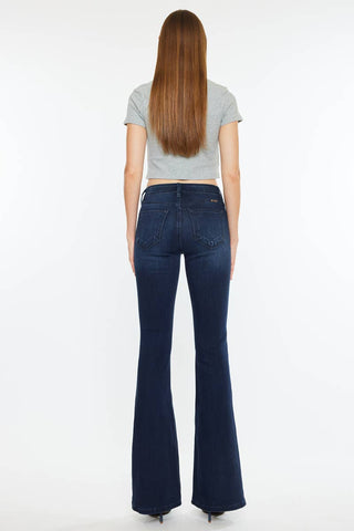 Trisha Mid Rise Classic Flare Jeans I Kancan