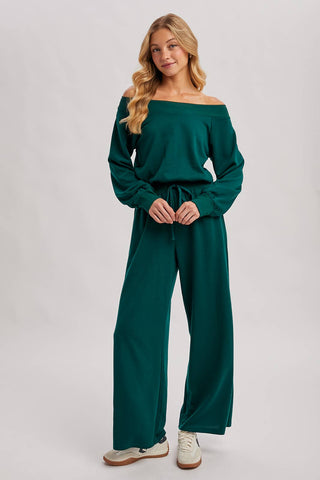 The Studio Knit Jumpsuit - Hunter Green