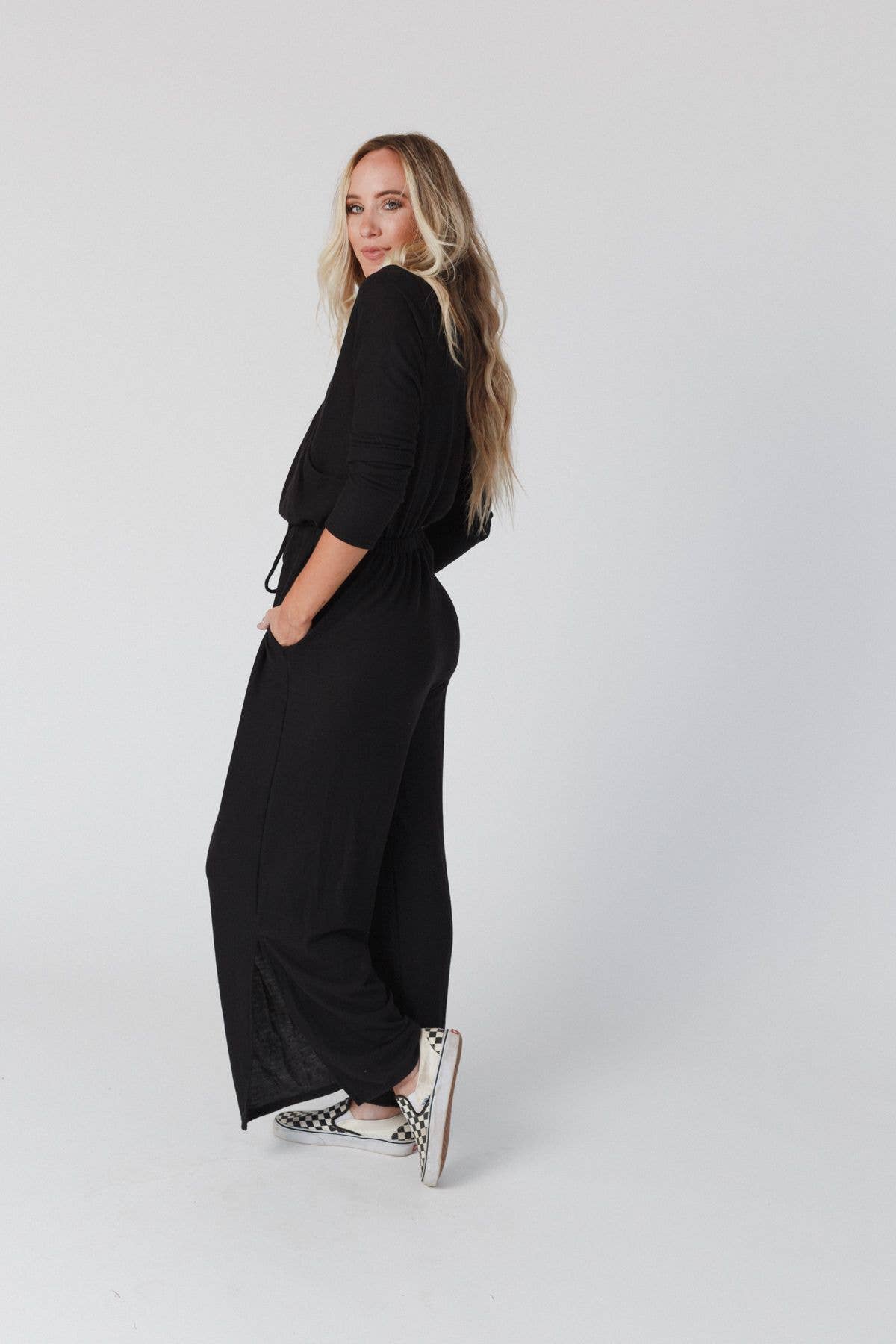 Three Bird Nest | As It Was Cross Front Jumpsuit | Black