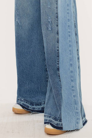 Clover Two Tone Ultra Wide Leg Jean