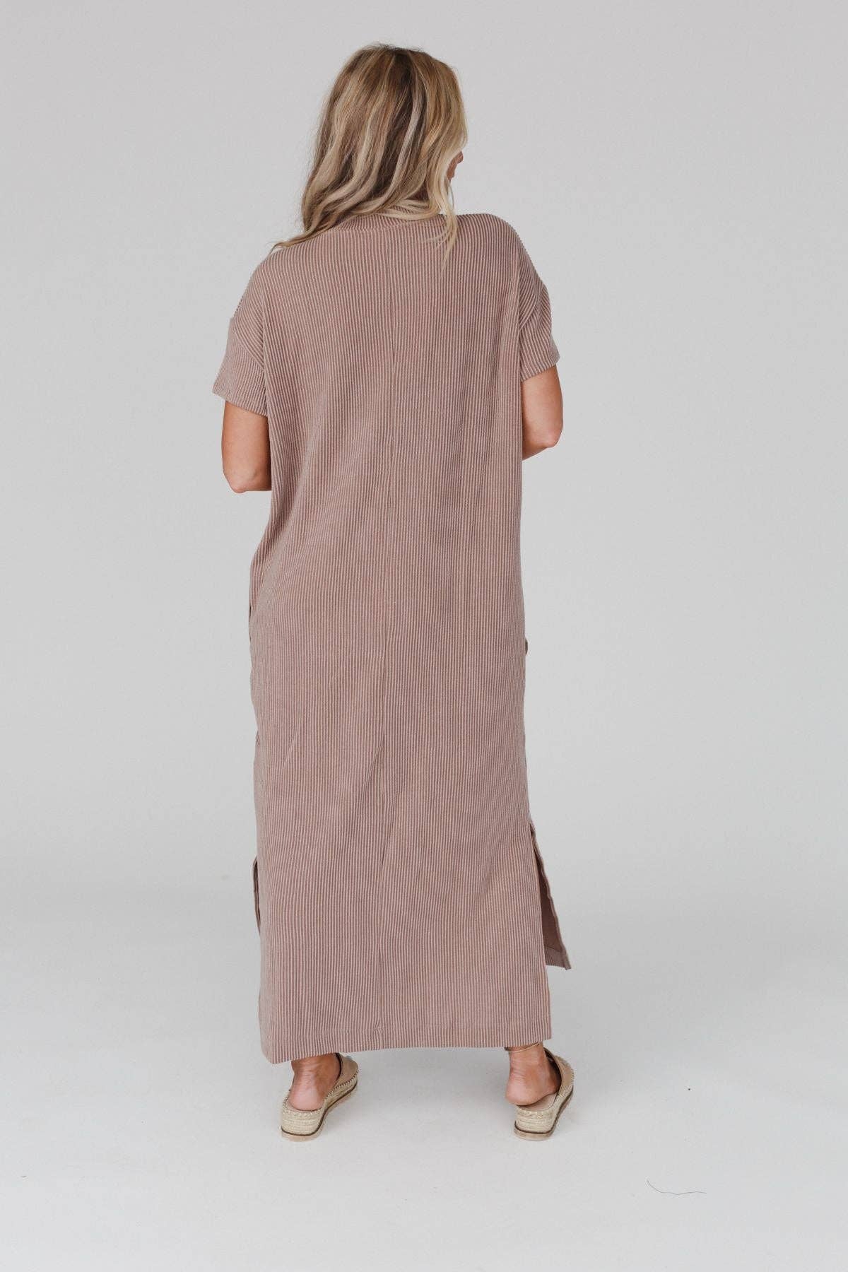 Three Bird Nest |Easy Days Maxi Slit Tee Dress