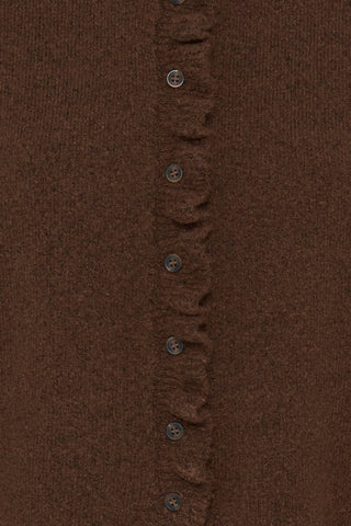 BYofira Frill Cardigan - Potting Soil Melange