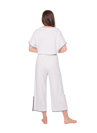 Brushed Blanket Stitch Lounge Tee I LatteLove