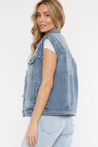Oversized 80’s Denim Vest I Kancan