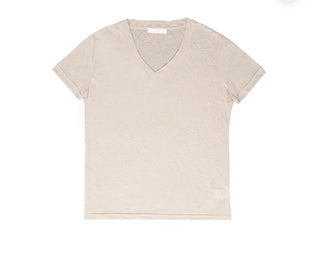 V Neck Linen Tee