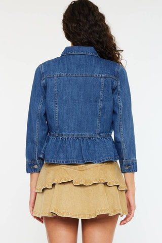 Kancan | Classic Fit Peplum Denim Jacket