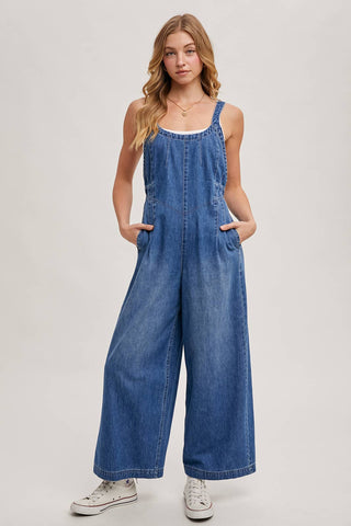 Denim Overall Jumpsuit | Medium Wash