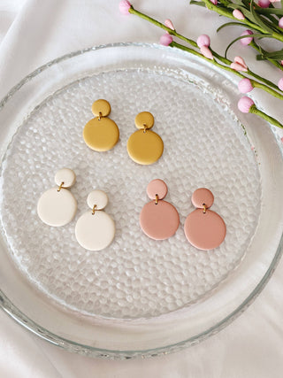 Shelby - Spring Fling Collection - Polymer Clay Earrings: Dried Sage