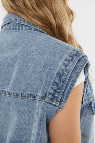Oversized 80’s Denim Vest I Kancan