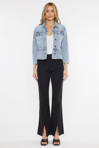 Kancan Marilou Peplum Denim Jacket