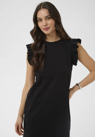 KAcelina Flounce Dress - Deep Black