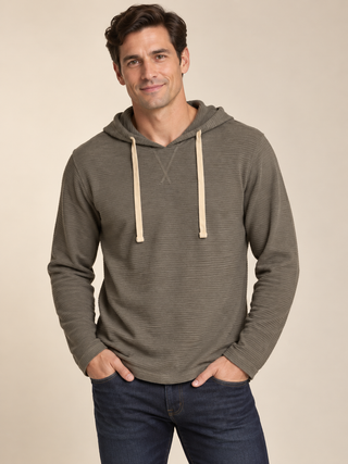 The Weekend Hooded Sweater - Oxford Green