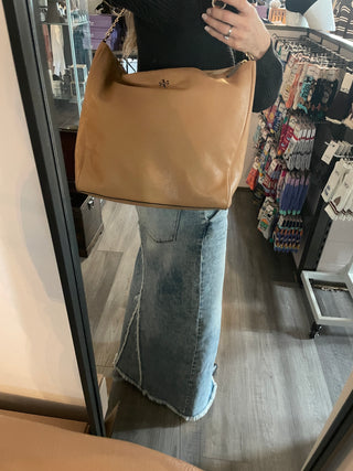 Tory B Tan Chain Strap Shoulder Bag