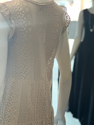 Lace Puplum Tank - Sand I Angela Mara