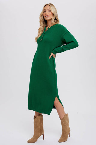 Easy Days Waffle Knit Midi Dress