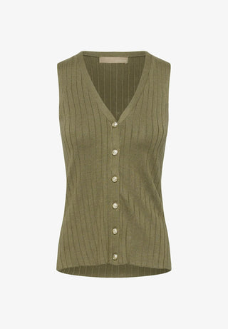 CUsophi Annemette Top - Dusky Green