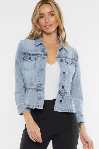 Kancan Marilou Peplum Denim Jacket